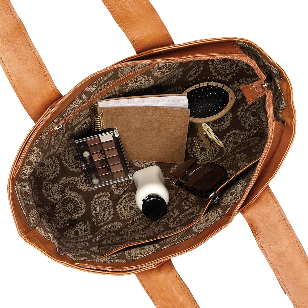American West Pony Large Zip-Top Tote with Hair-On Hide - Image 3