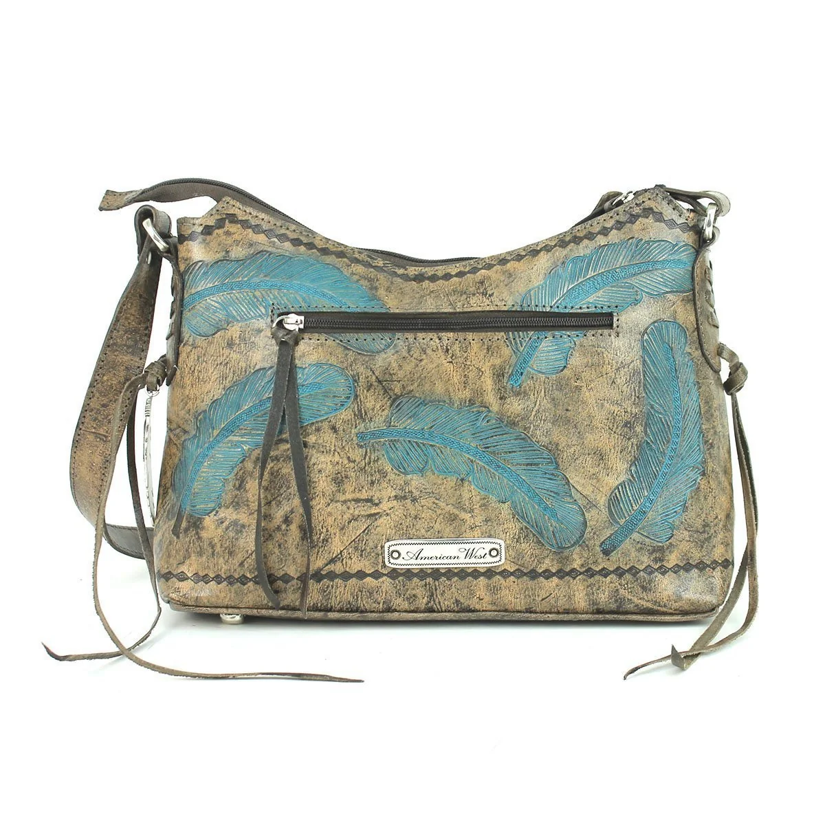 American West Sacred Bird Zip Top Shoulder Bag - Image 2