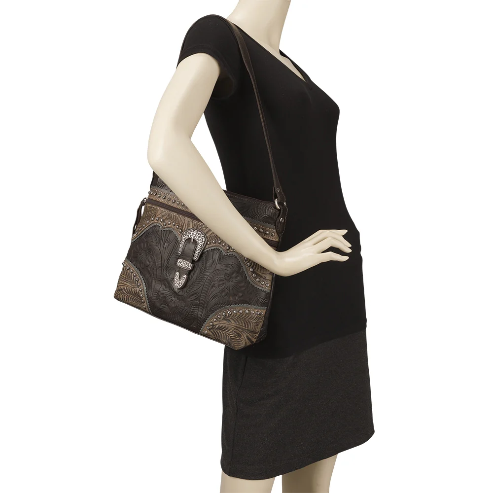 American West Saddle Ridge Zip Top Shoulder Bag - Image 11
