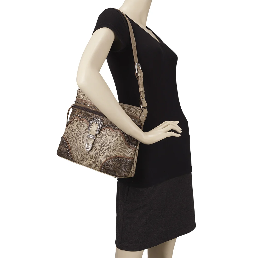 American West Saddle Ridge Zip Top Shoulder Bag - Image 15