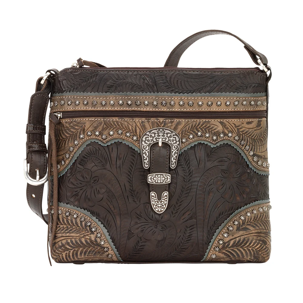American West Saddle Ridge Zip Top Shoulder Bag - Image 2