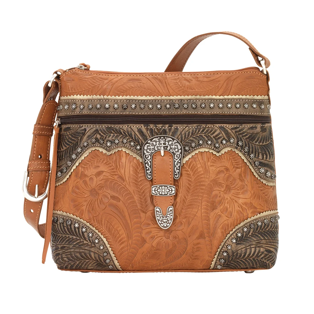 American West Saddle Ridge Zip Top Shoulder Bag - Image 4