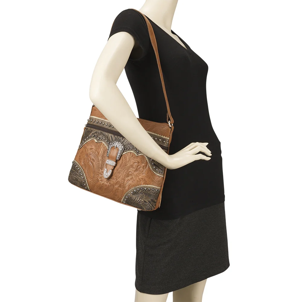 American West Saddle Ridge Zip Top Shoulder Bag - Image 7