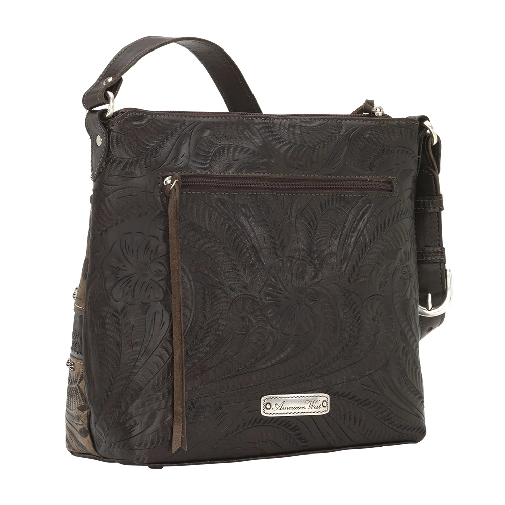 American West Saddle Ridge Zip Top Shoulder Bag - Image 9