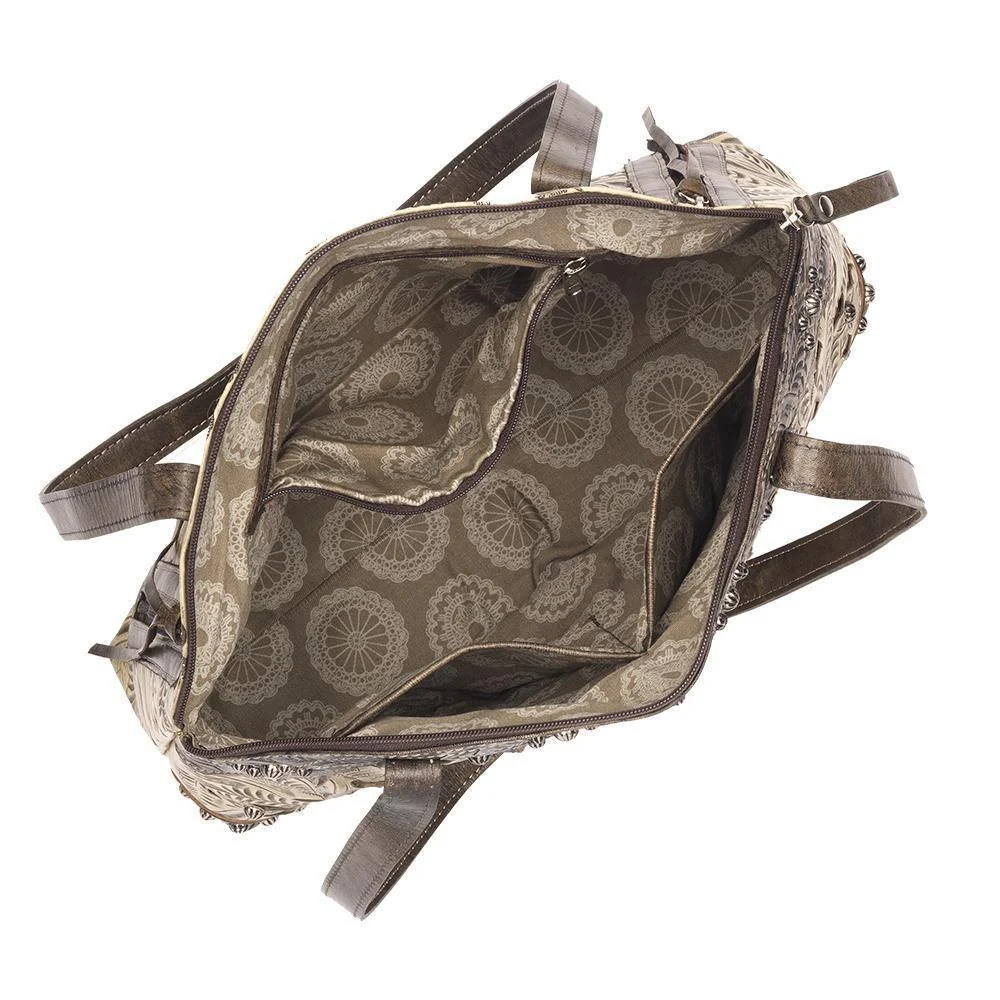 American West Texas Rose Zip Top Tote - Image 3