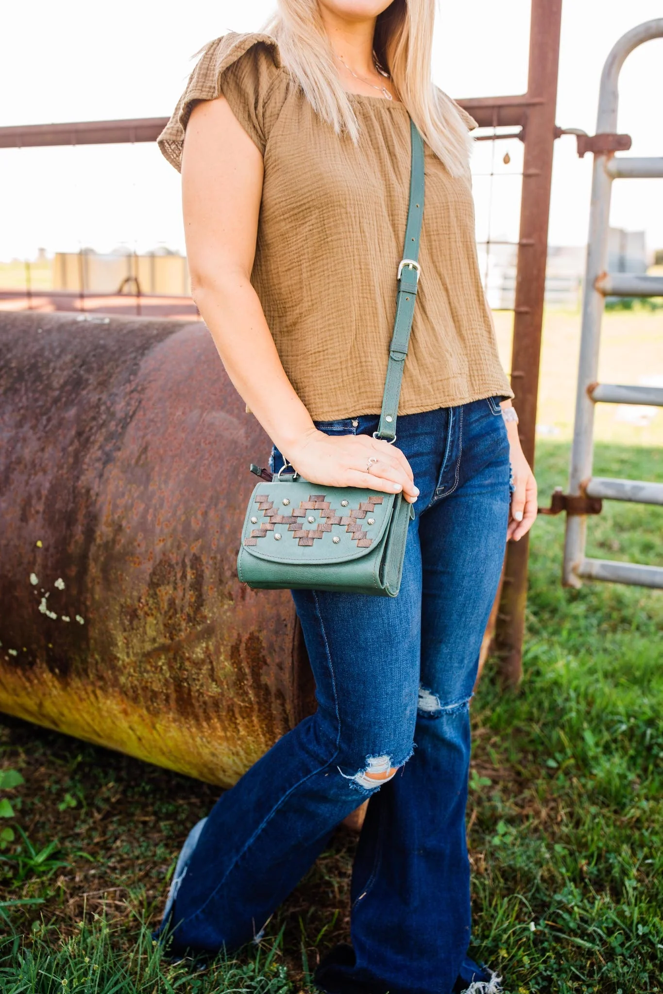 American West Tribal Weave Crossbody Bag/Wallet - Image 6
