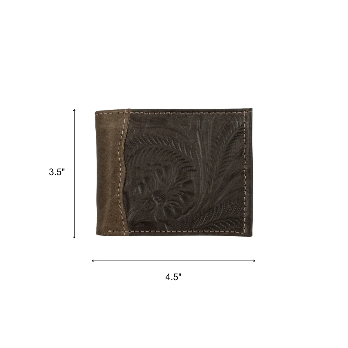 American West Waxed Leather Mens Bi-Fold Wallet - Image 10