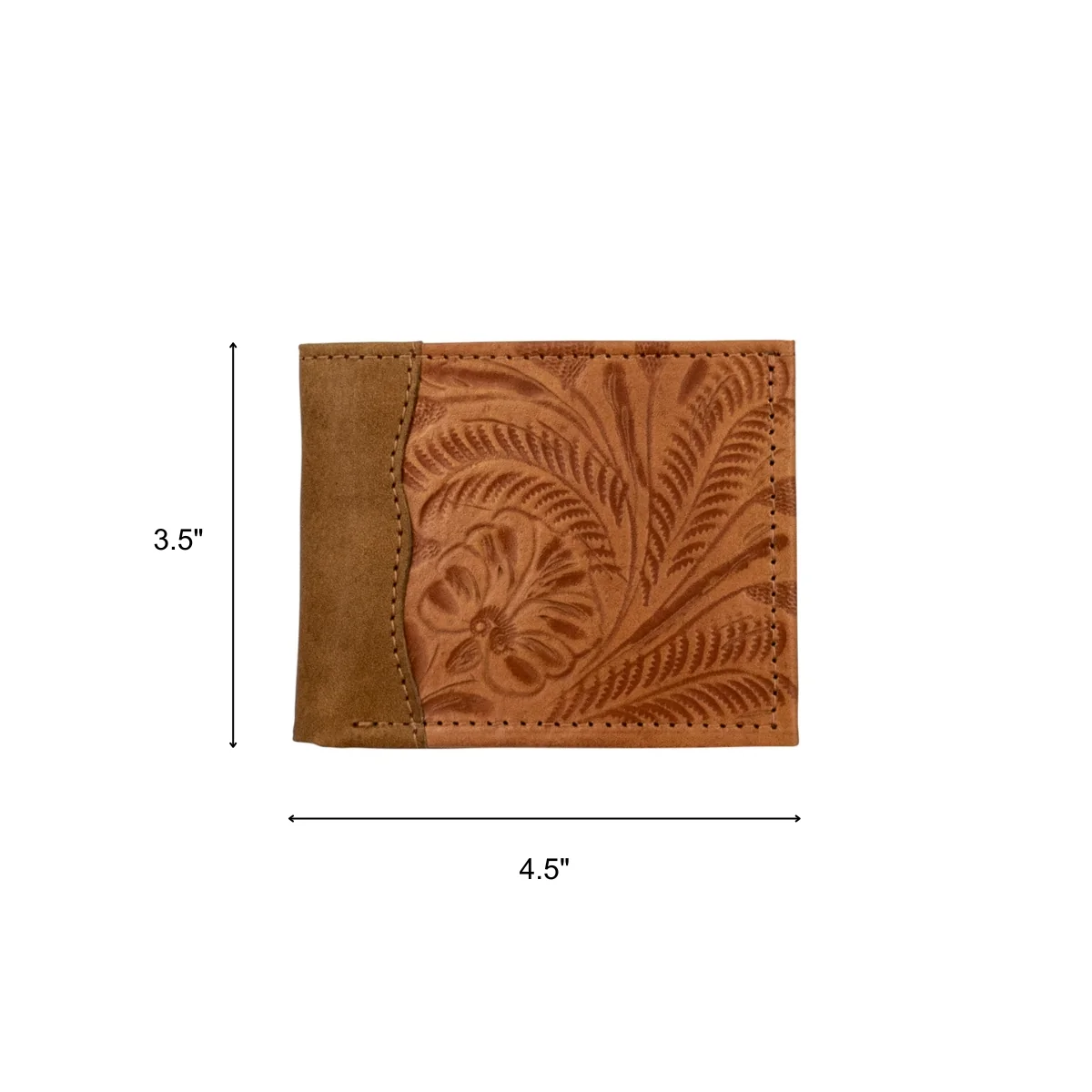 American West Waxed Leather Mens Bi-Fold Wallet - Image 5
