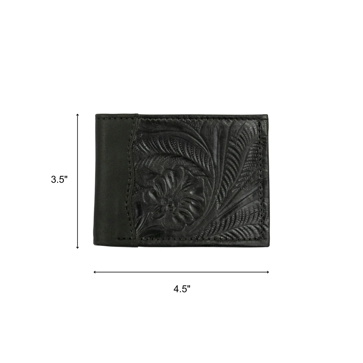 American West Waxed Leather Mens Bi-Fold Wallet - Image 8