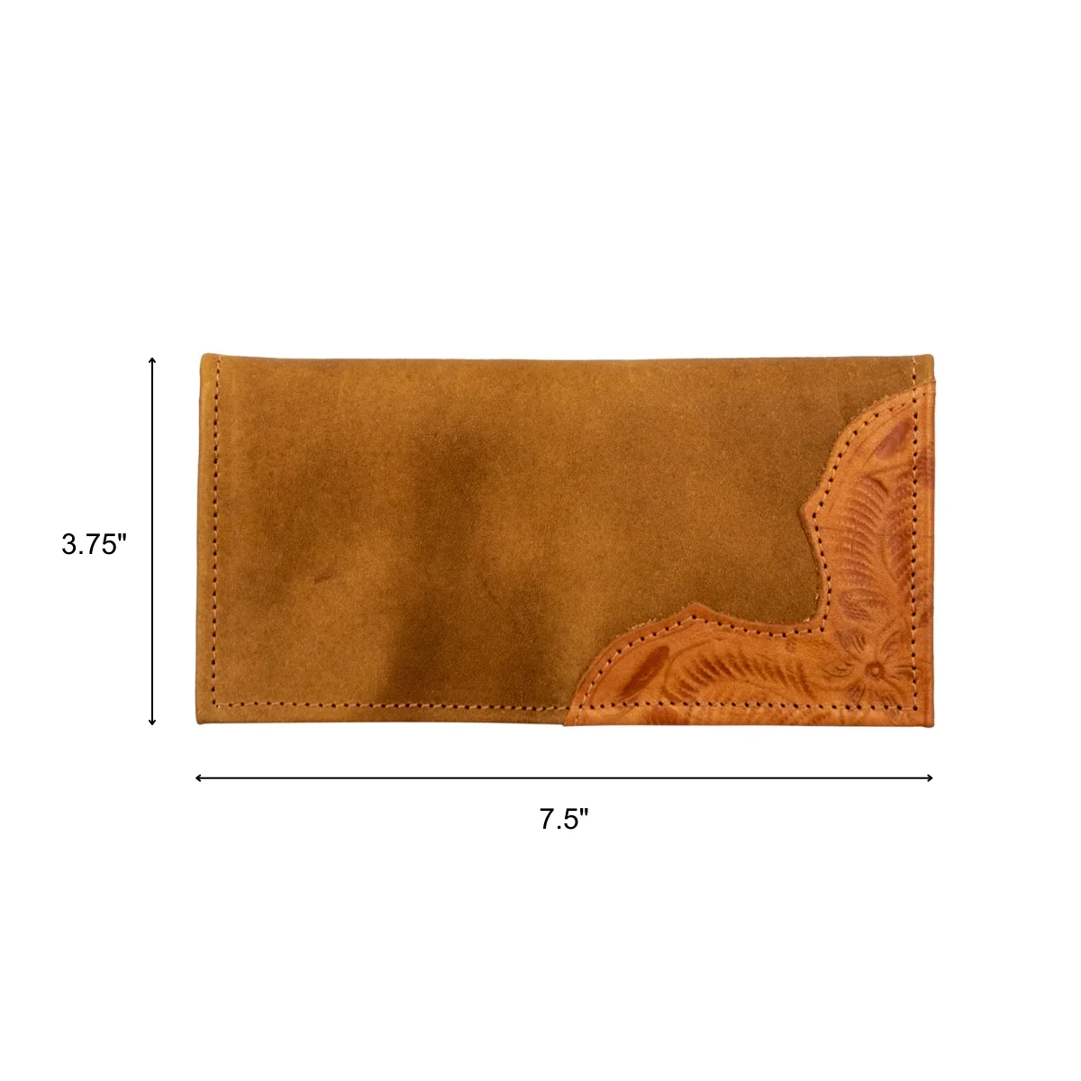 American West Waxed Leather Mens Rodeo Wallet - Image 5