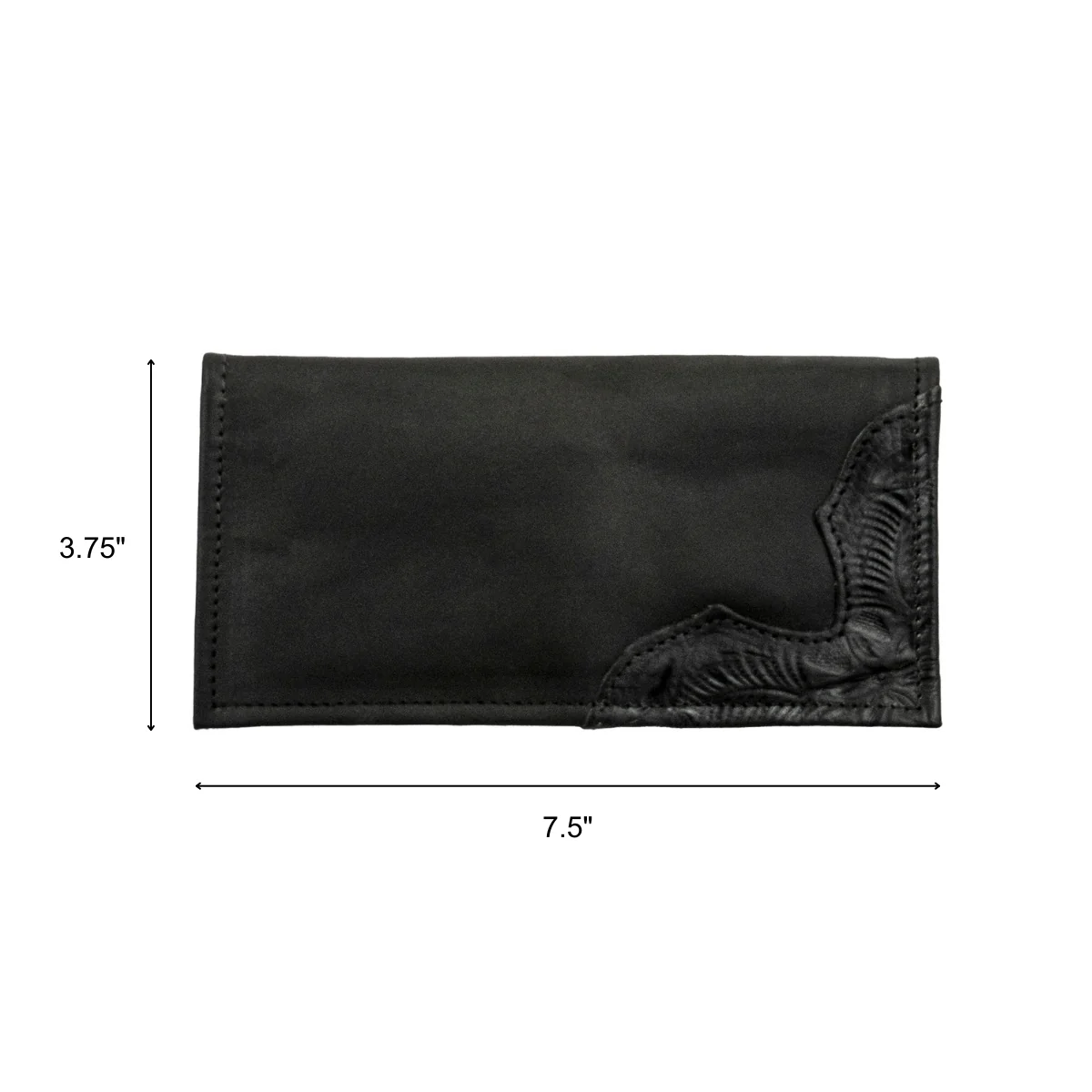 American West Waxed Leather Mens Rodeo Wallet - Image 8