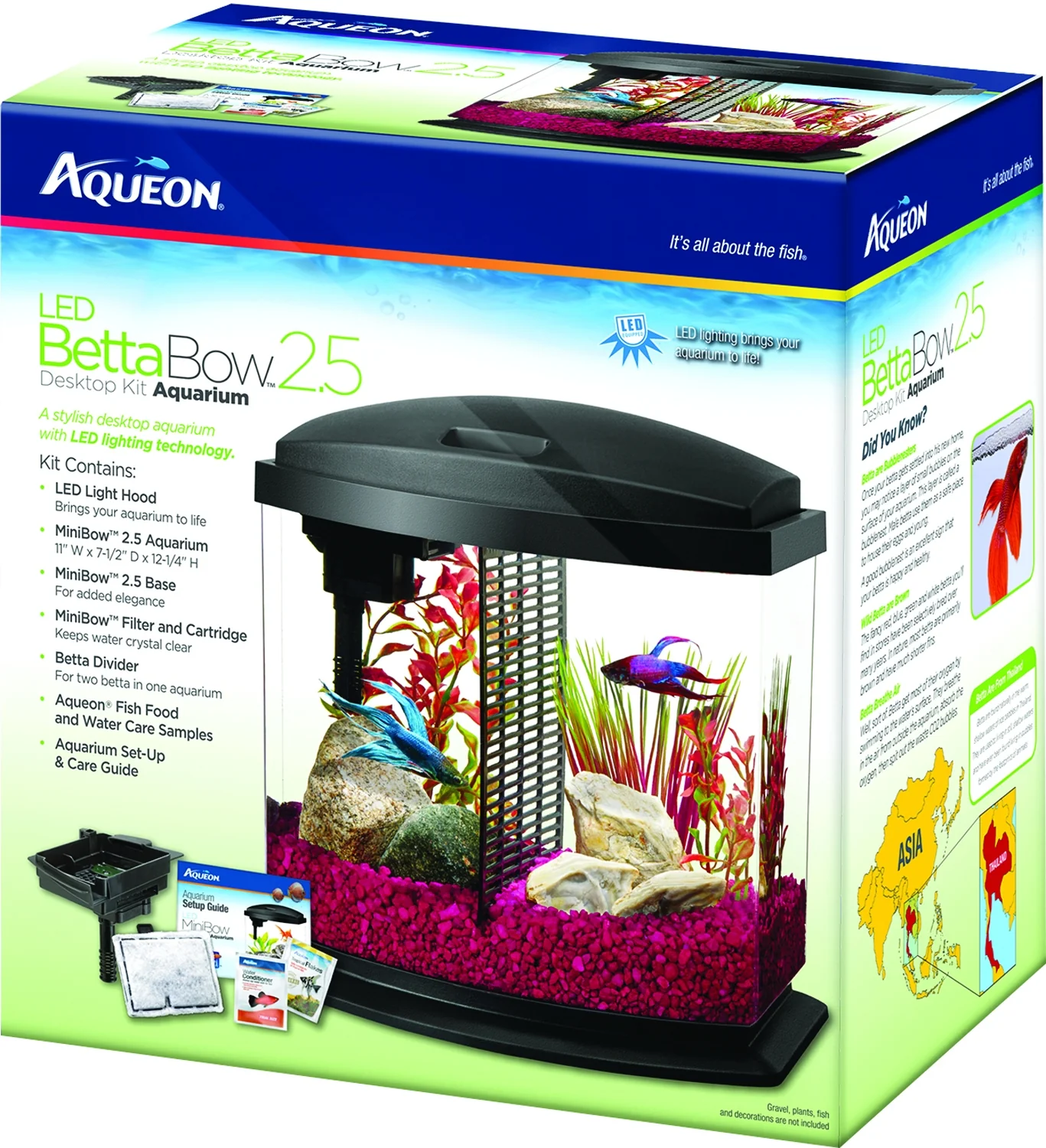 Aqueon Led Betta Bow Desktop Kit Aquarium 2.5 G Bk - Image 2