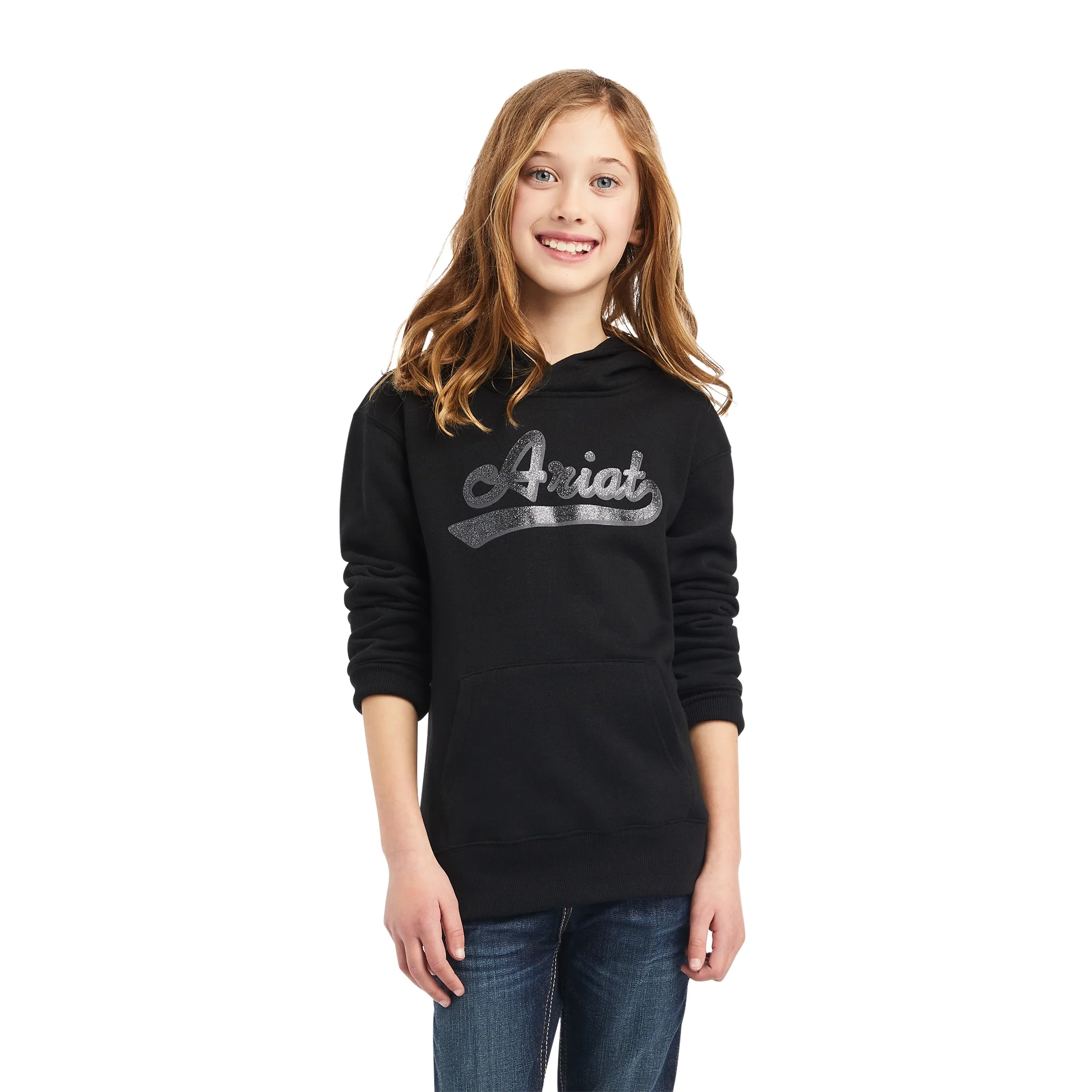 Ariat Kdis REAL Glitter Logo Hoodie