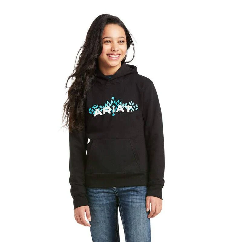 Ariat Girls REAL Chest Logo Hoodie - Image 3