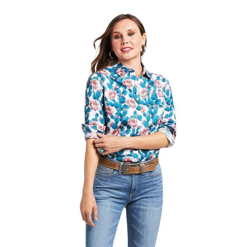 Ariat Ladies Kirby Stretch Long Sleeve Shirt Large - Image 2