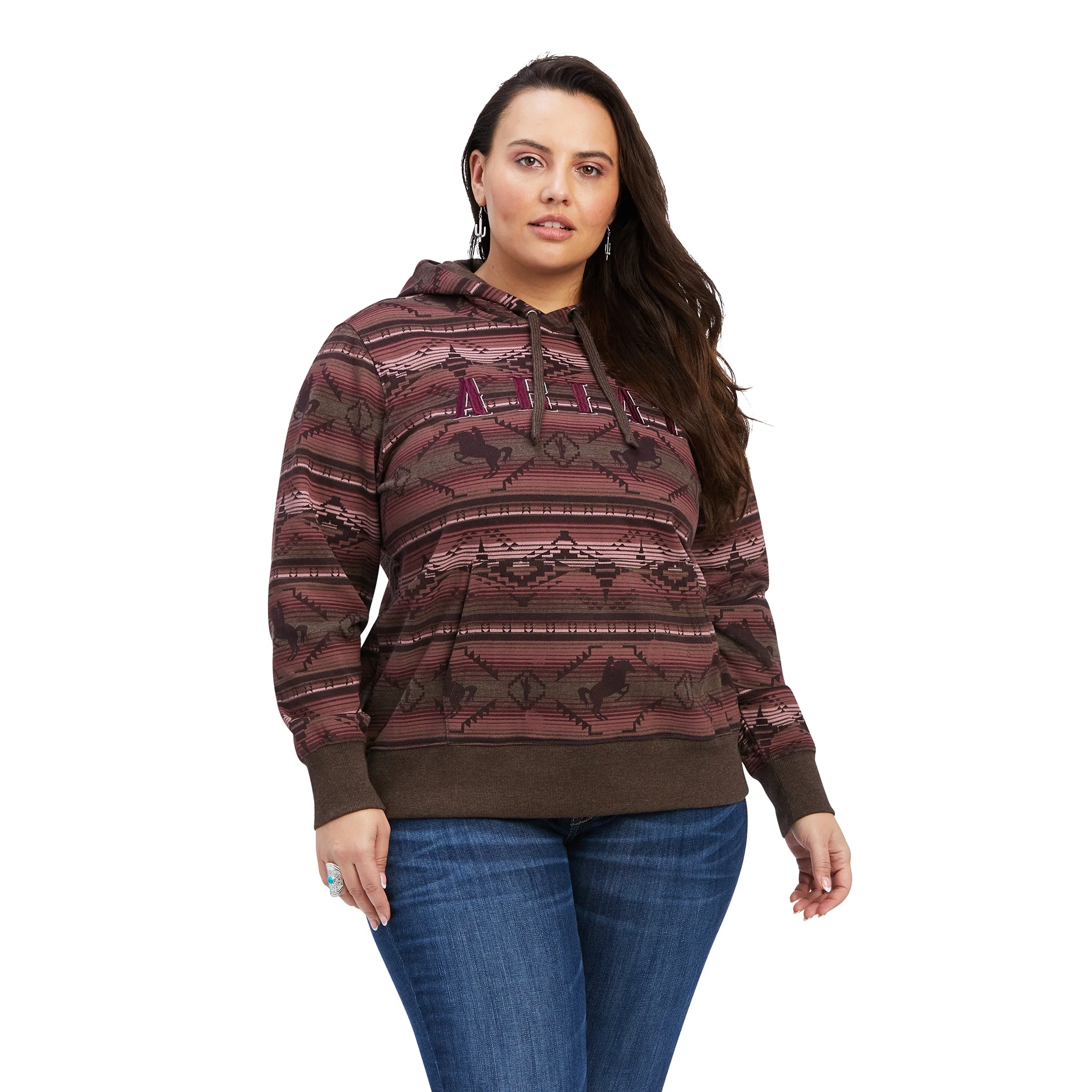 Ariat Ladies REAL Allover Print Hoodie - Image 2
