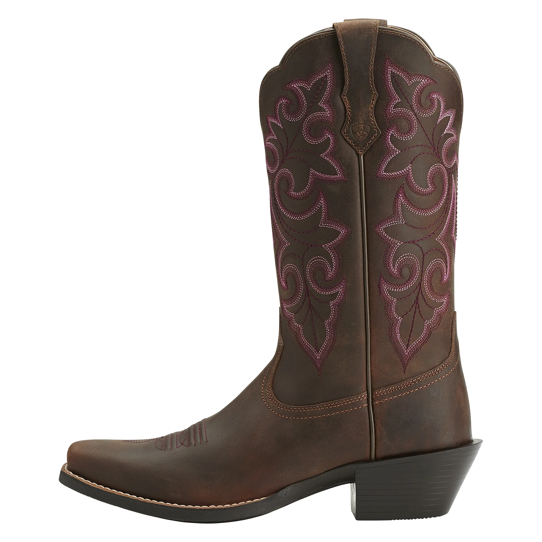 Ariat Ladies Round Up Square Toe Boots - Powder Brown - Image 3