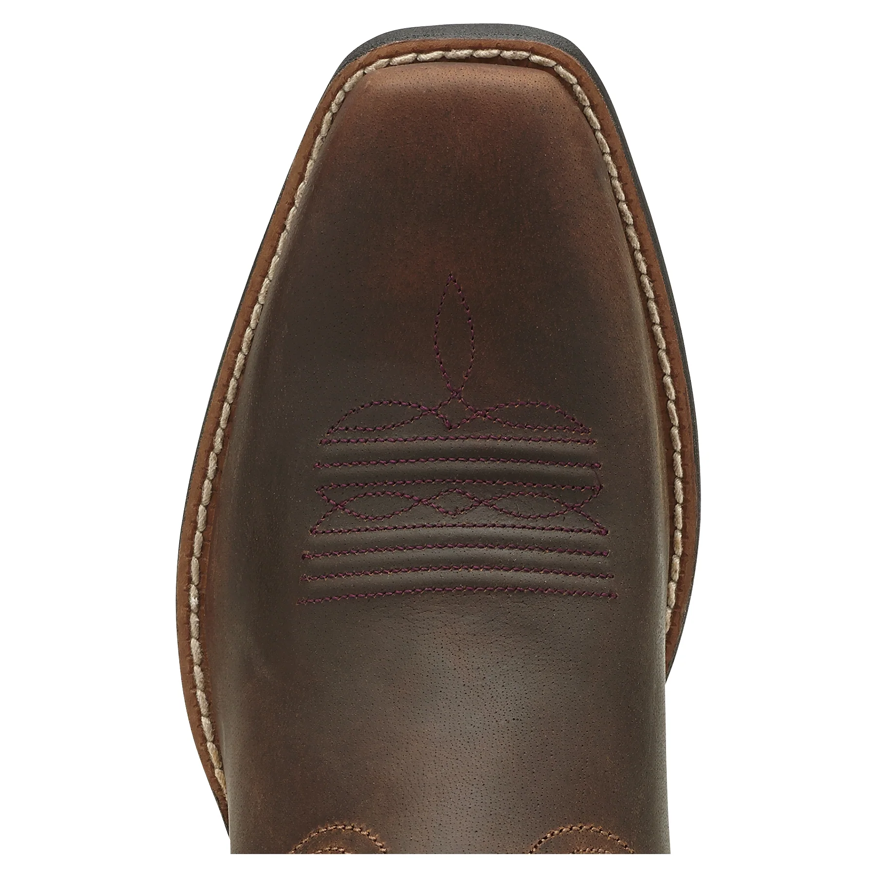 Ariat Ladies Round Up Square Toe Boots - Powder Brown - Image 5