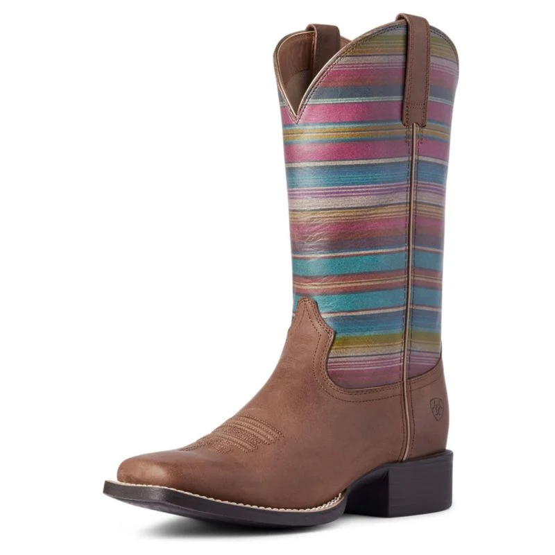 Ariat Ladies Round Up Wide Square Toe Western Boot - Image 2