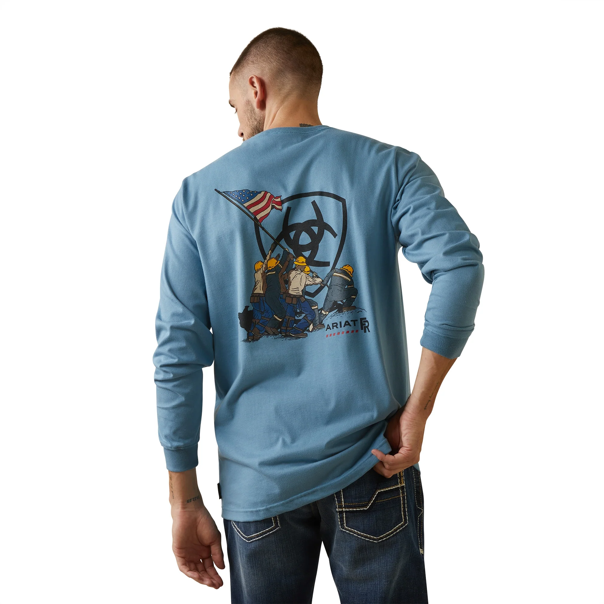 Ariat Mens FR Raising the Flag T-Shirt - Image 2