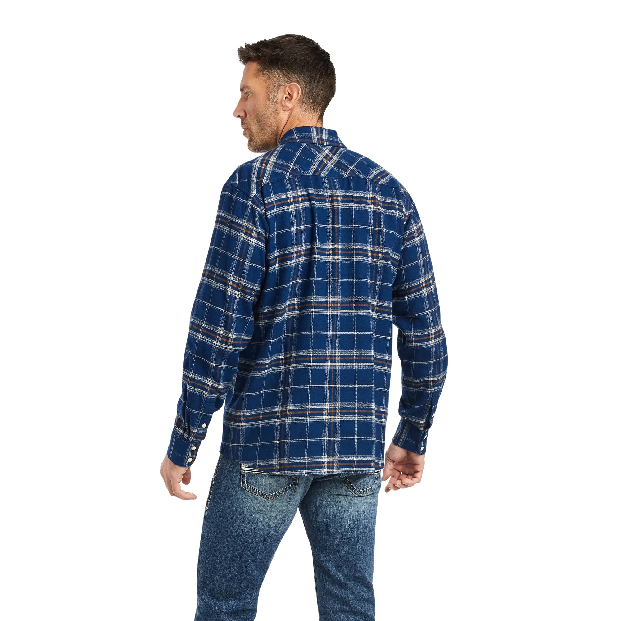 Ariat Mens Holcombe Retro Fit Snap Shirt - Image 2
