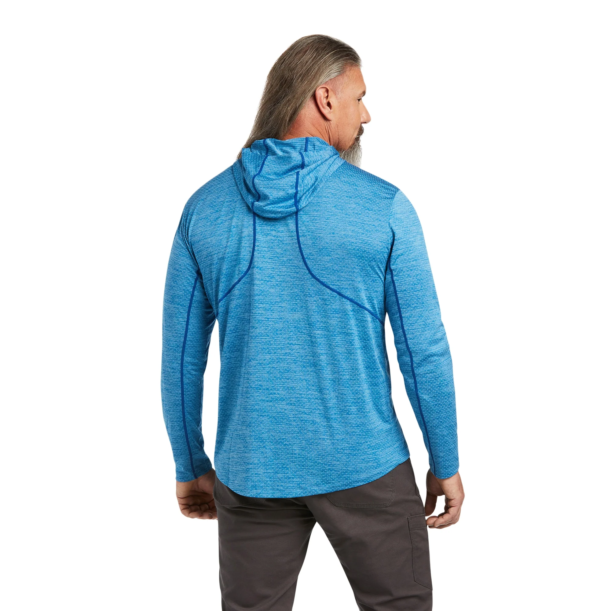 Ariat Mens Rebar Evolution Hooded Sun Shirt - Image 2