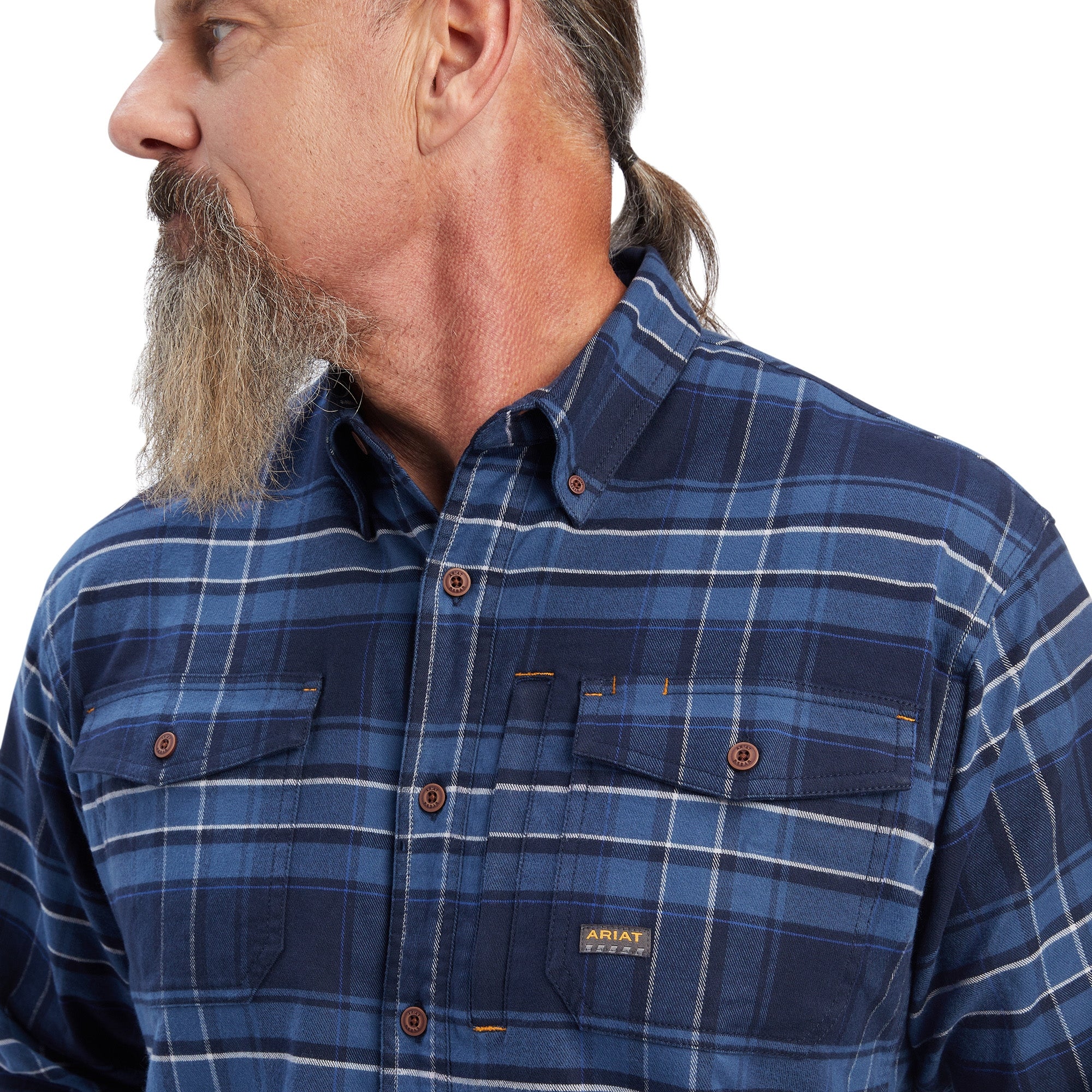 Ariat Mens Rebar Flannel DuraStretch Work Shirt - Image 3