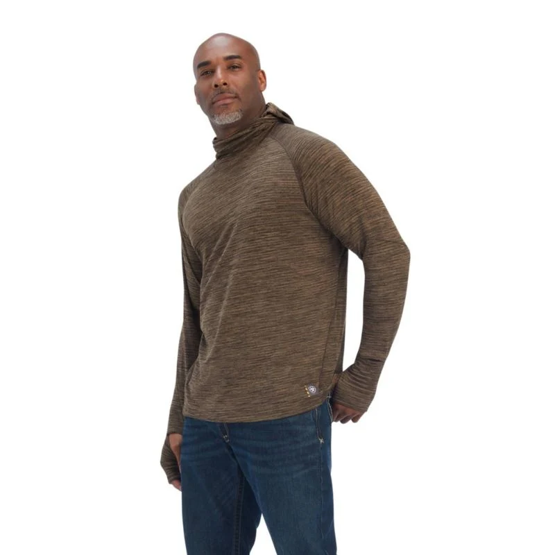 Ariat Mens Rebar Gridwork Balaclava Baselayer Shir - Image 2