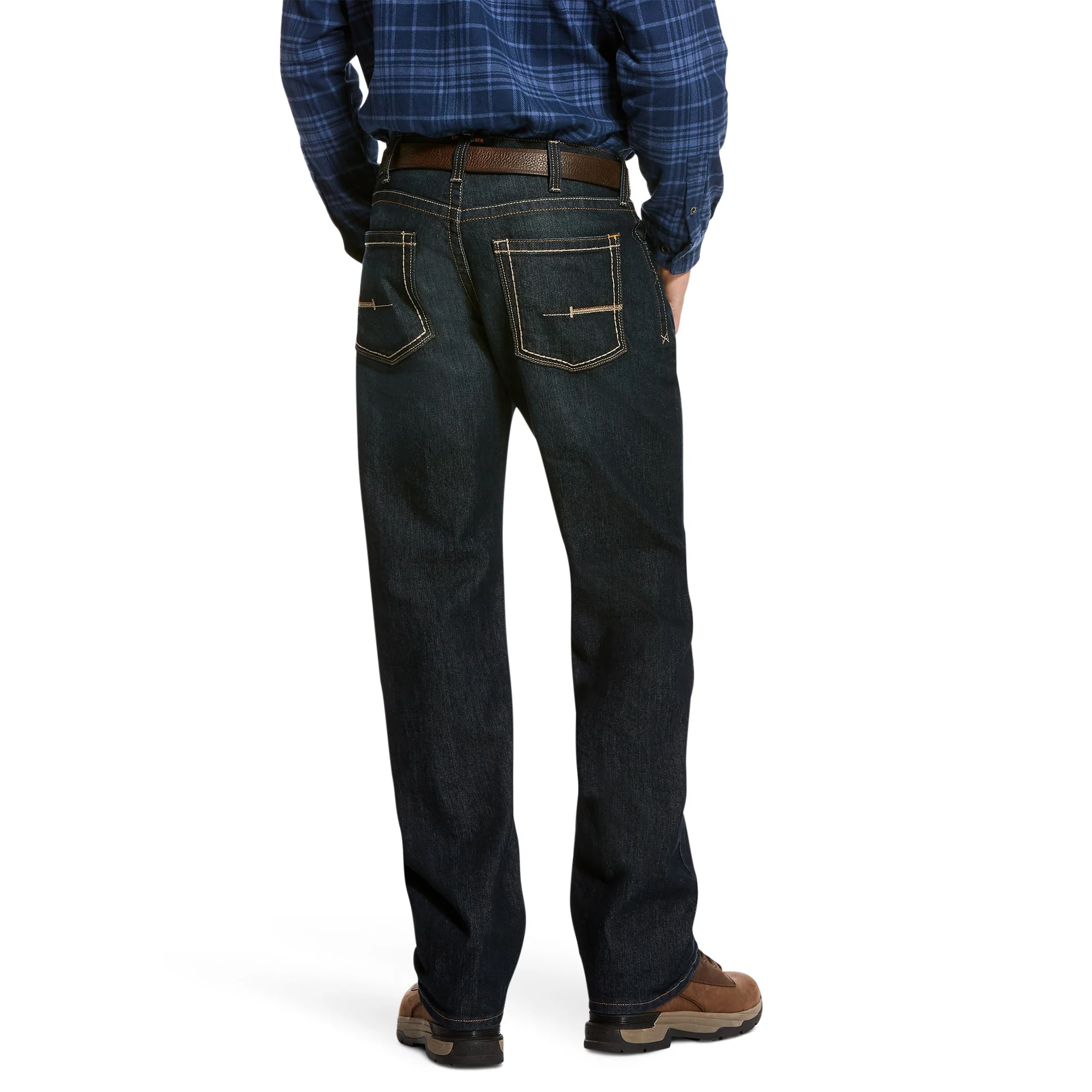 Ariat Mens Rebar M5 Straight DuraStretch Edge Stackable Straight Leg Jeans - Image 2