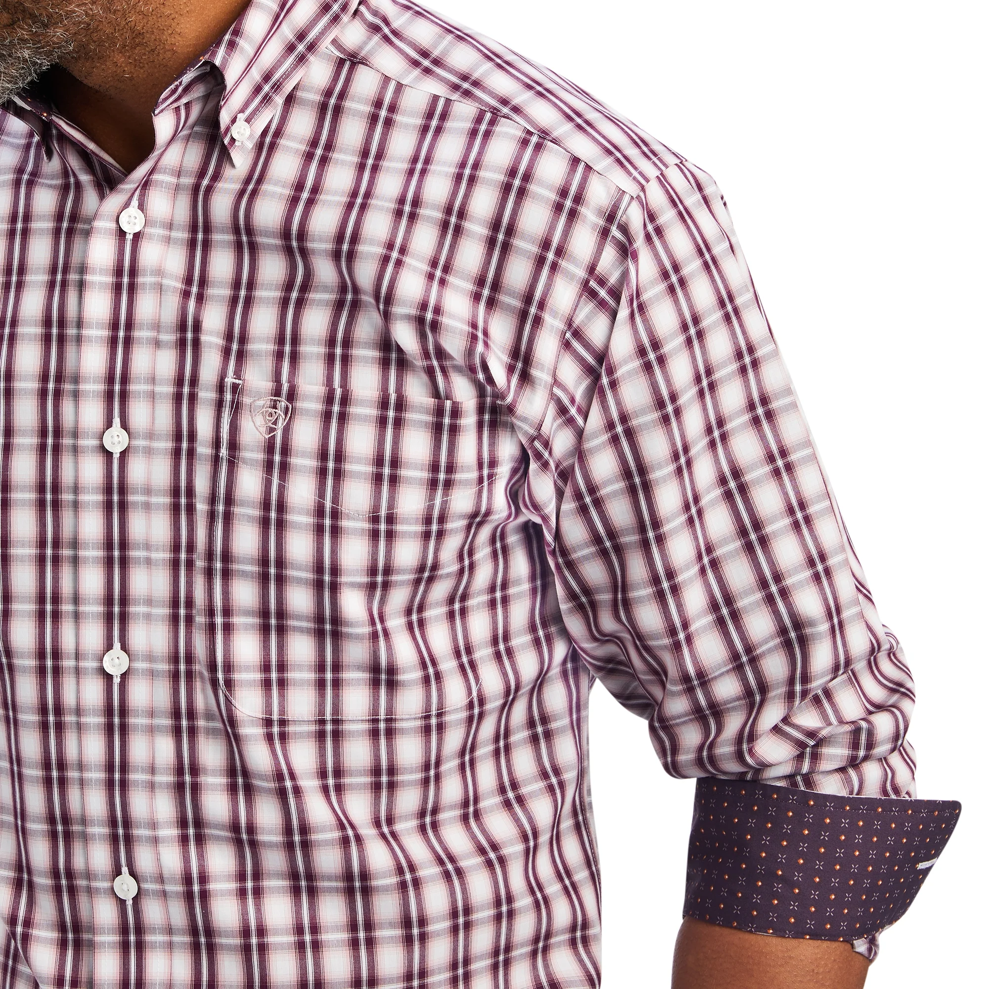 Ariat Mens Wrinkle Free Darian Fitted Shirt - Image 3
