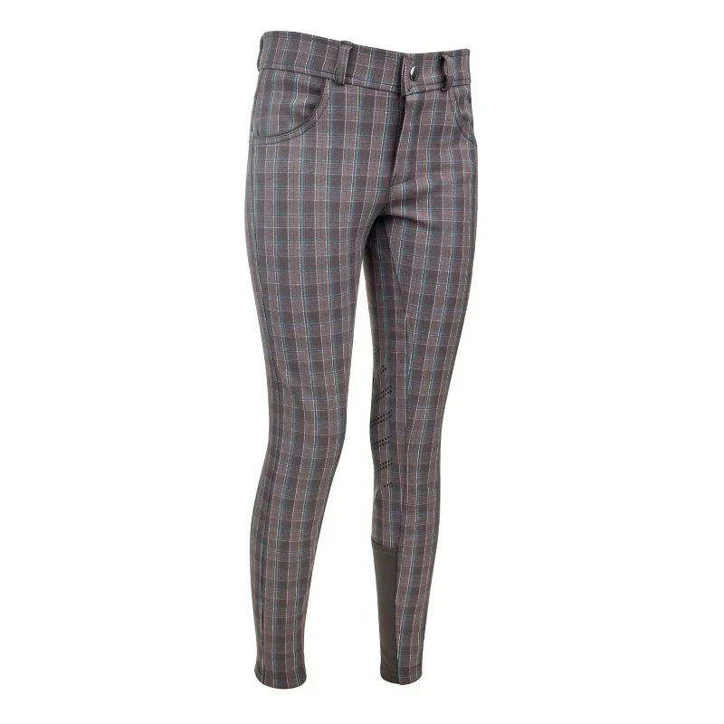 Ashley Classic Kids Knee Patch Breeches Gray/Teal
