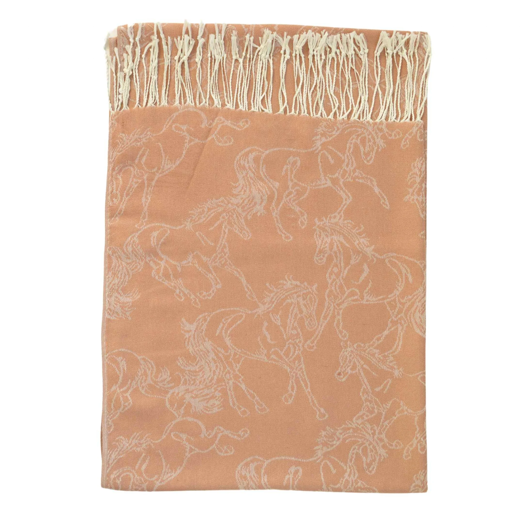 AWST Int'l Lila Linear Horses Pashmina Scarf - Image 2