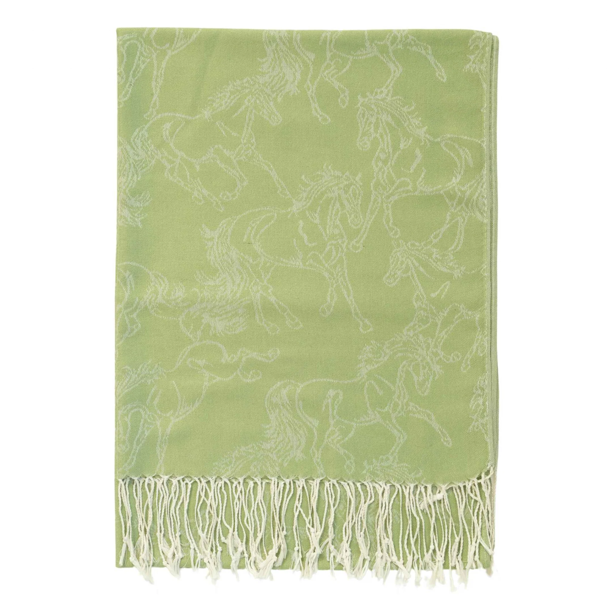 AWST Int'l Lila Linear Horses Pashmina Scarf - Image 3
