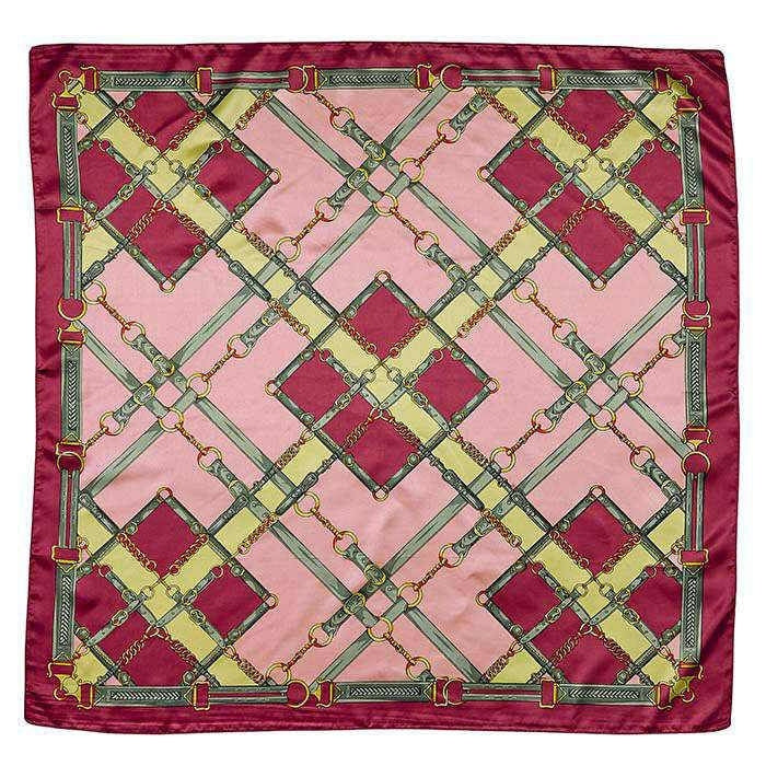 AWST Int'l Silky Plaid Snaffle Bit Scarf- Green- 3 - Image 3