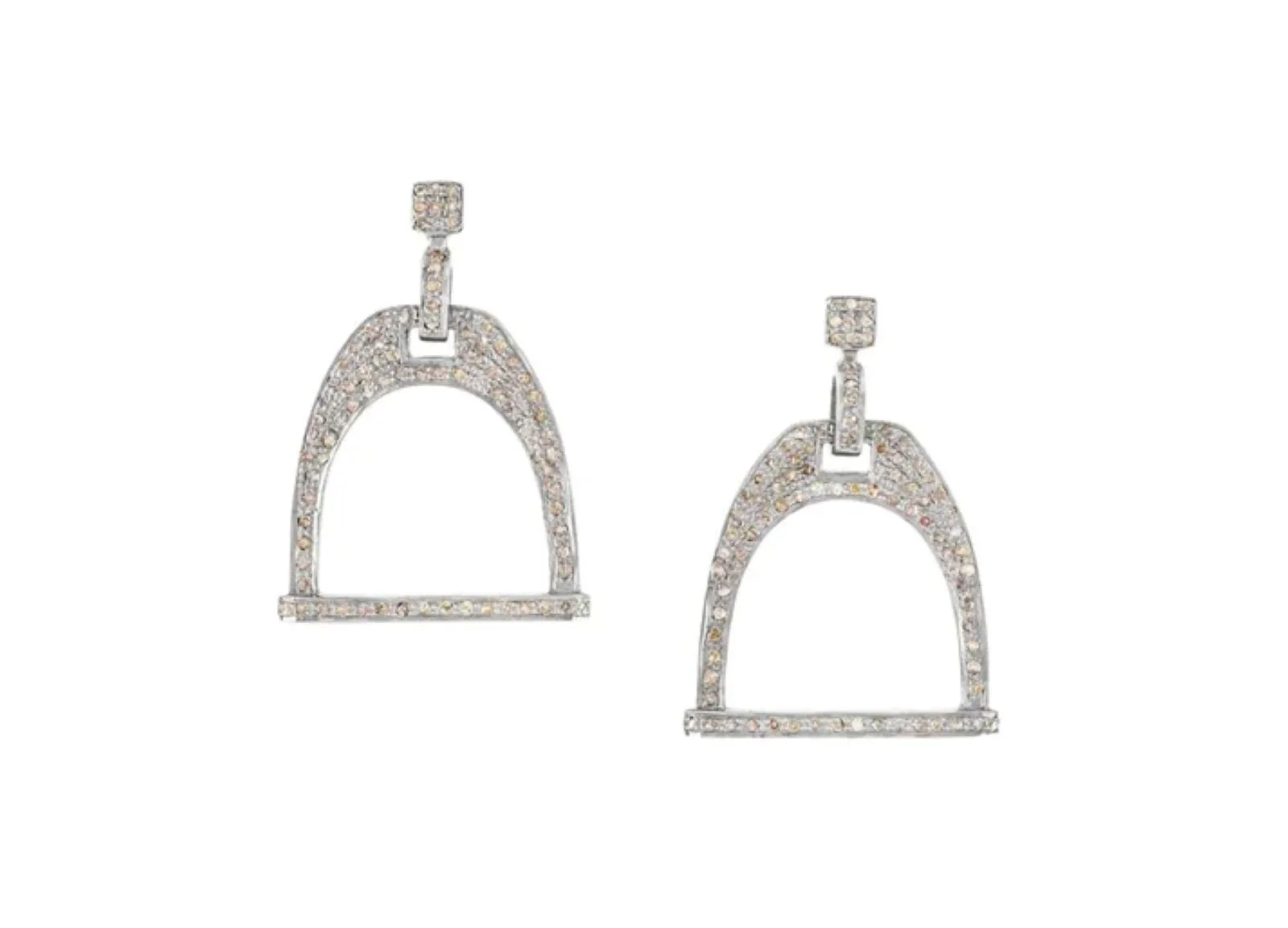 AWST Int'l Silver Plated Stirrup Earrings