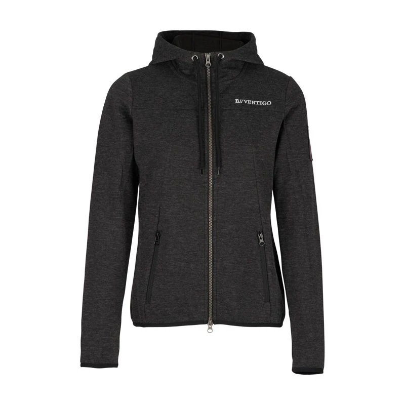 B Vertigo Ladies Terri Fleece Jacket 4 Dark Grey - Image 2