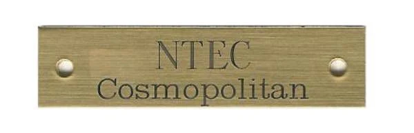 Beveled Style Girth Plate 1/2 X 3 Brass - Image 2