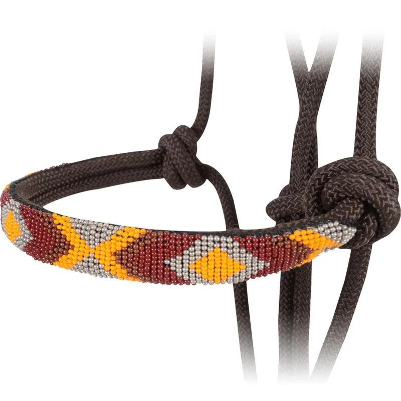 Cashel Beaded Nose Rope Halter with 9ft Lead - Image 2