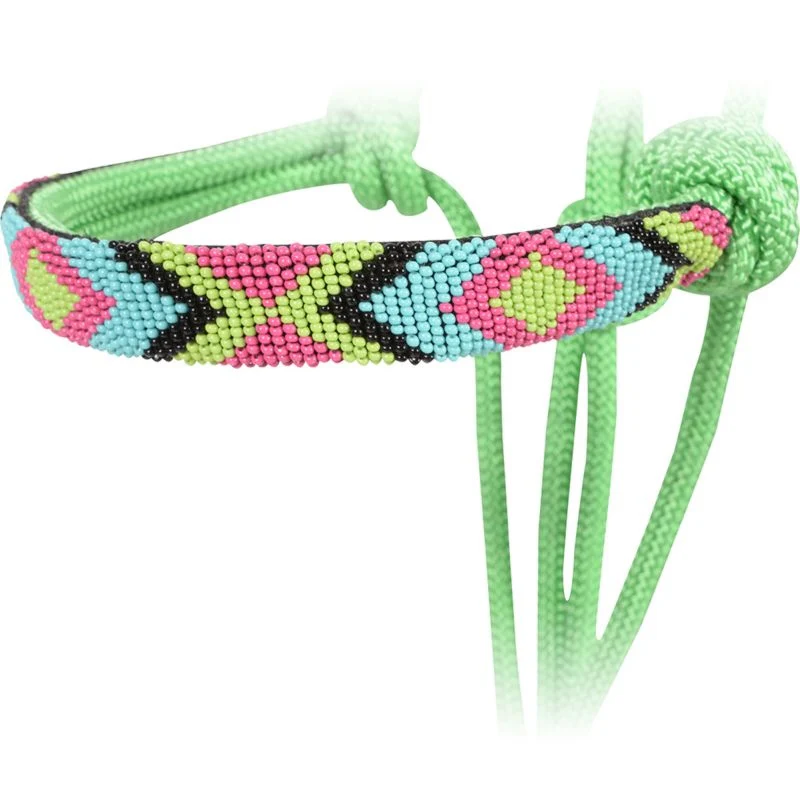 Cashel Beaded Nose Rope Halter with 9ft Lead - Image 3