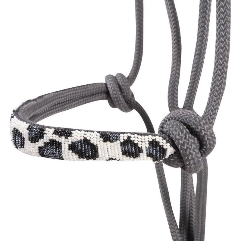 Cashel Beaded Nose Rope Halter with 9ft Lead - Image 4