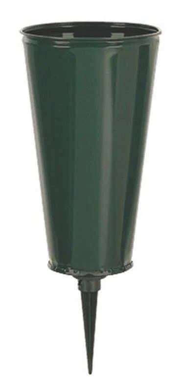 Cemetery Vase With Spike 8 Inch with Spike Green