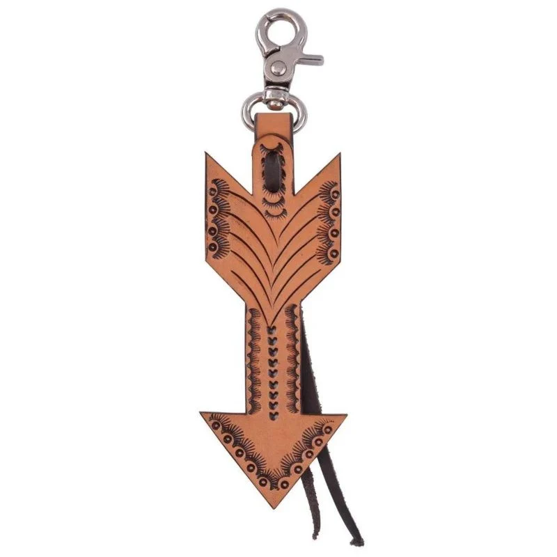 Circle Y Arrow Tooled Saddle Charm