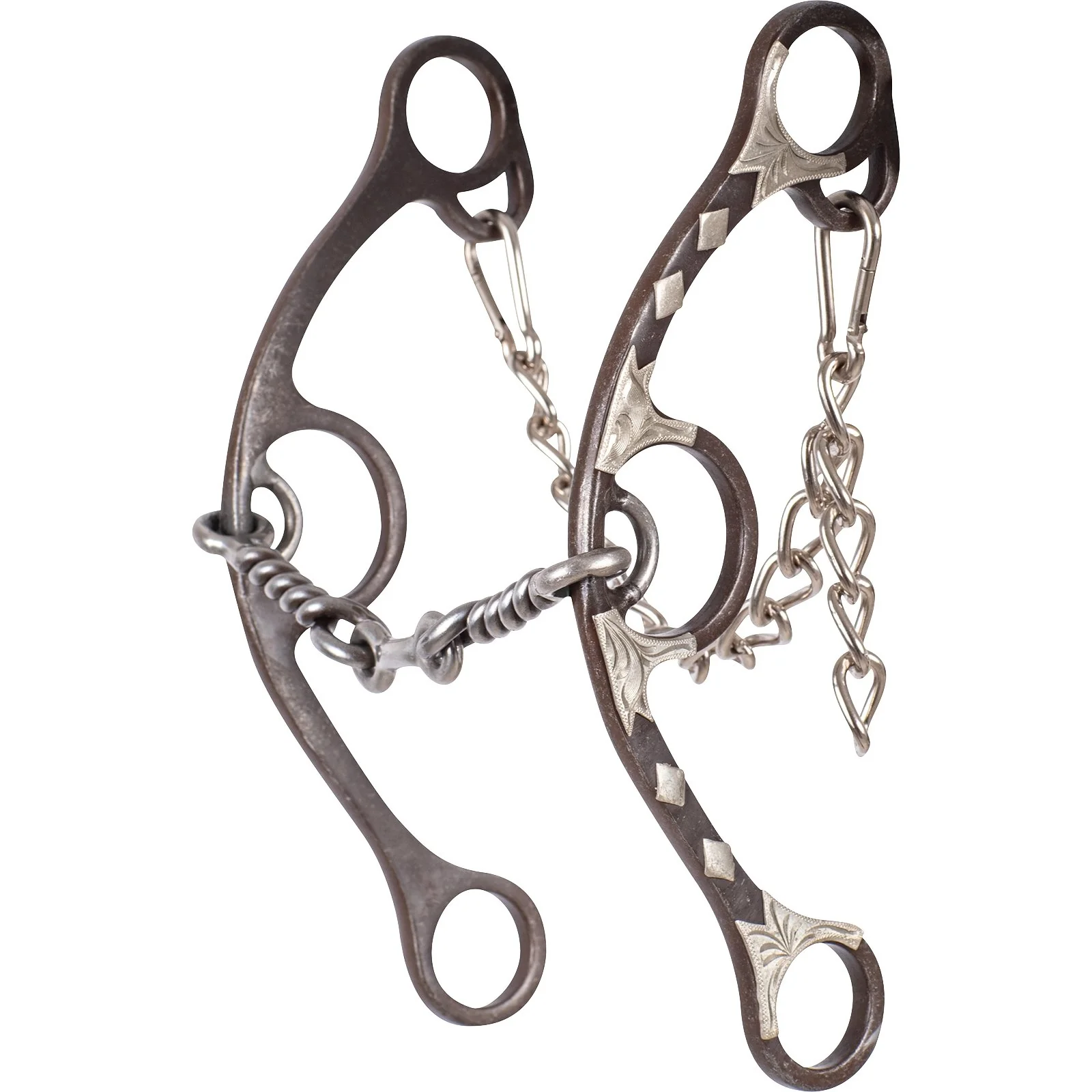 Classic Equine Sherry Cervi Long Shank Barrel Bit with Twisted Wire Dogbone