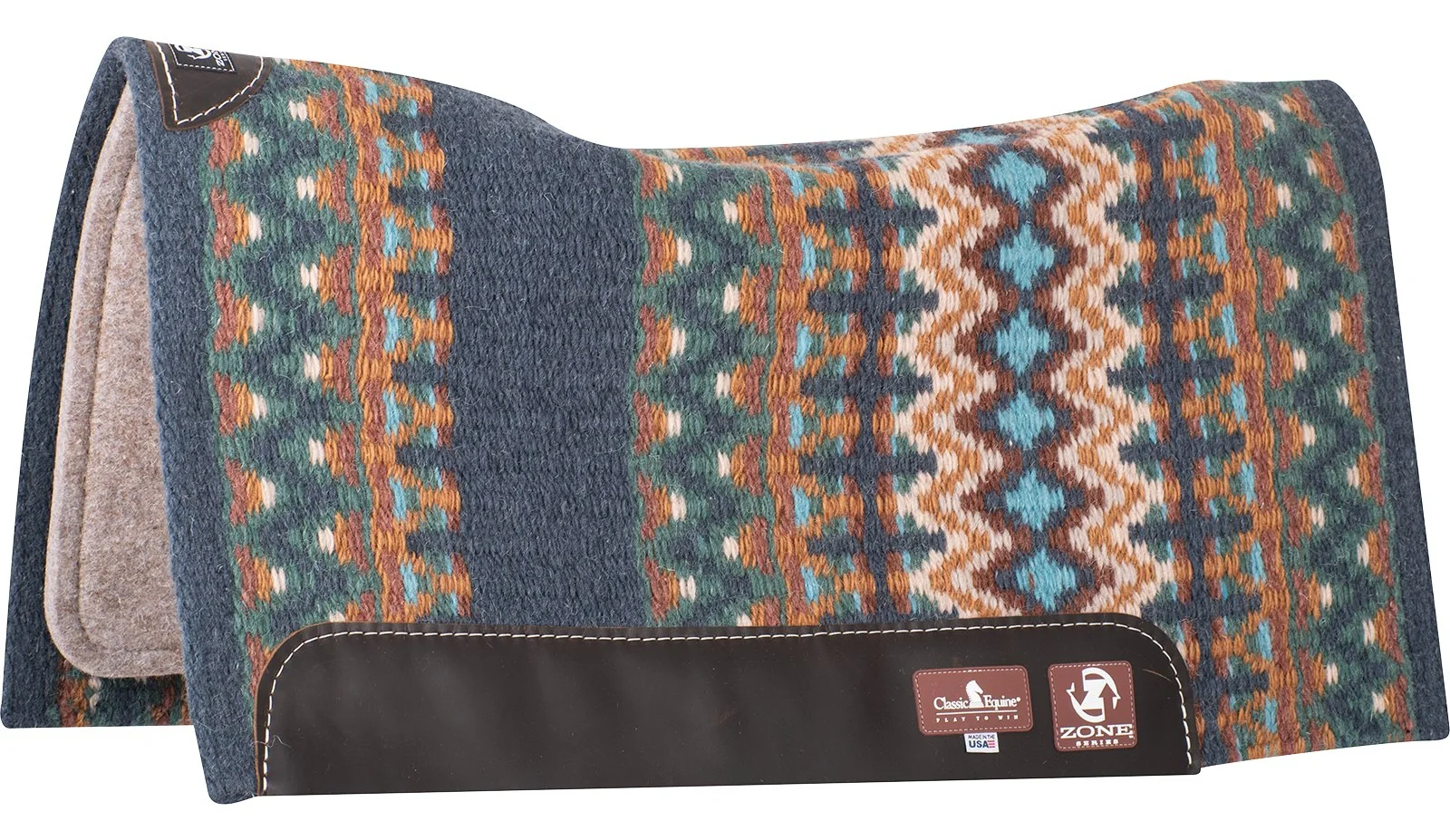 Classic Equine Zone Blanket Top Saddle Pad with Felt Bottom - Image 3