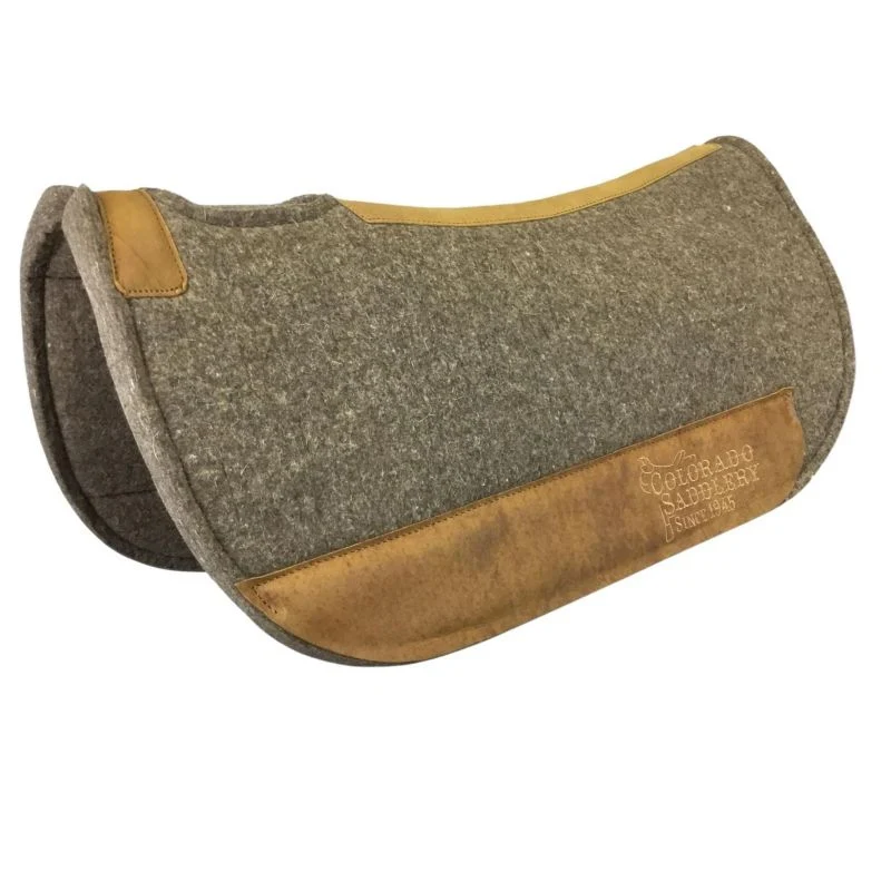 Colorado Saddlery Pressed Wool Round Contour Pad - Image 2