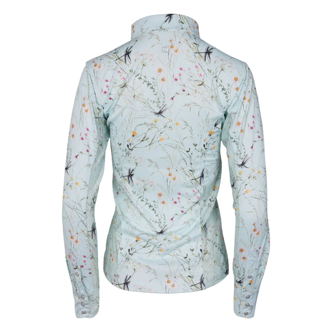 Dapplebay Ladies Dragonfly Meadow Button Down Western Shirt - Image 3