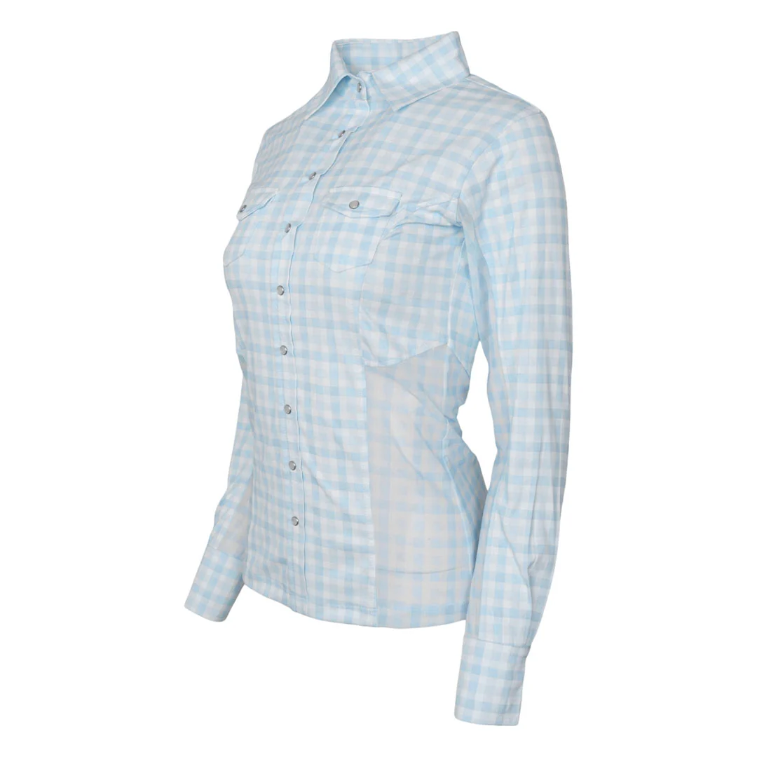 Dapplebay Ladies Gingham Button Down Western Shirt - Image 3