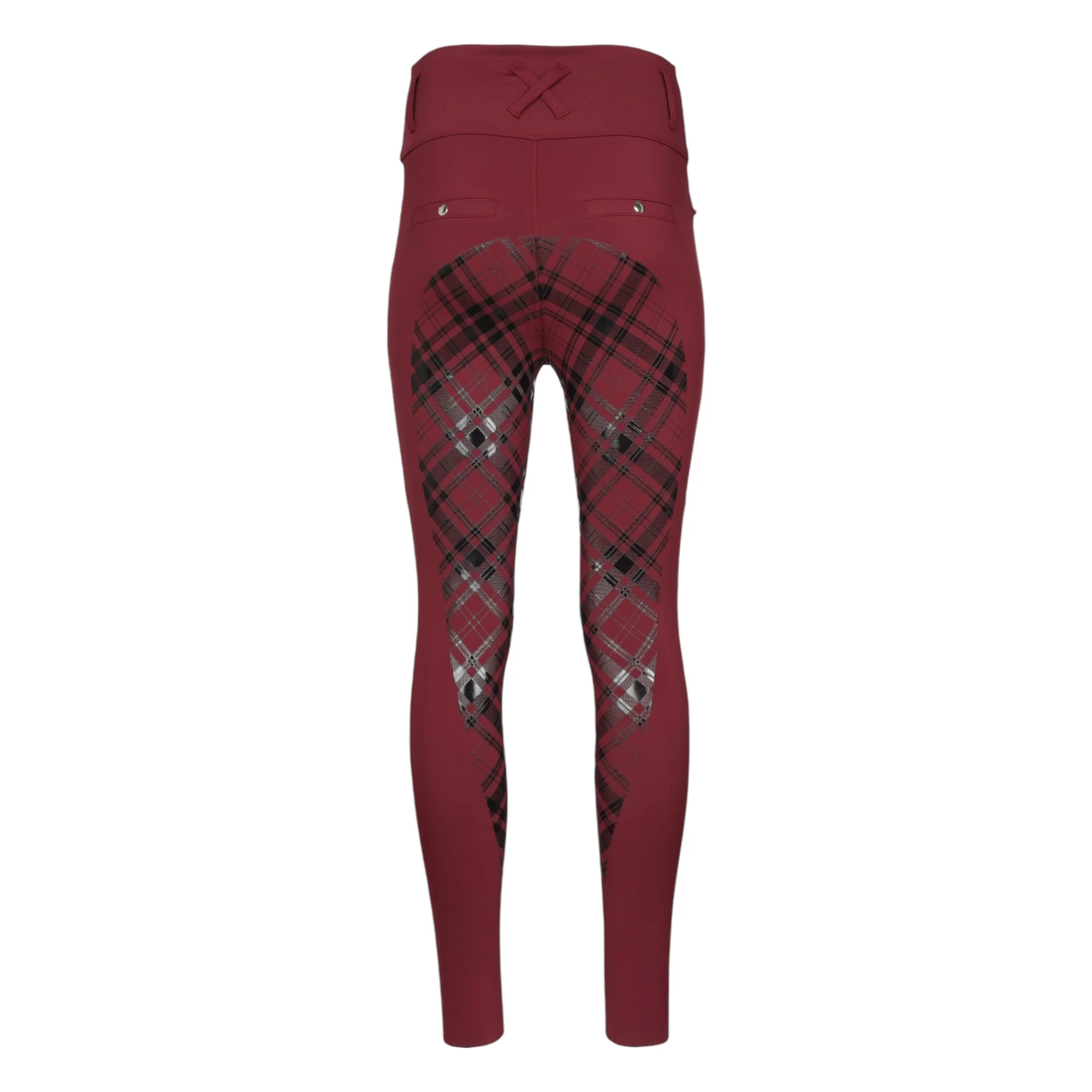 Dapplebay Ladies Holiday Plaid Riding Tights - Image 3