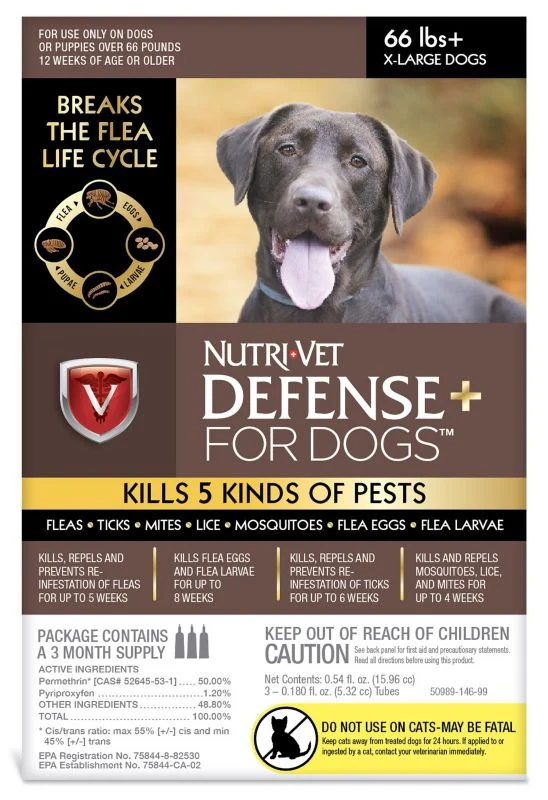 Nutri-Vet K9 Defense Plus Flea/Tick 3mos - Image 4