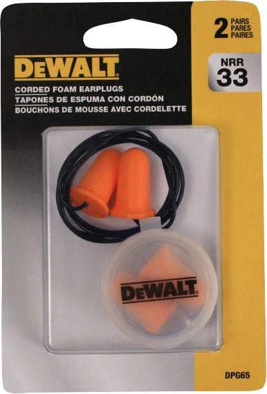 DeWalt Disposable Foam Corded Earplugs